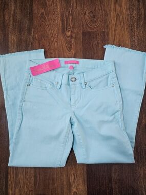 Lilly Pulitzer Teal Jeans With Gems